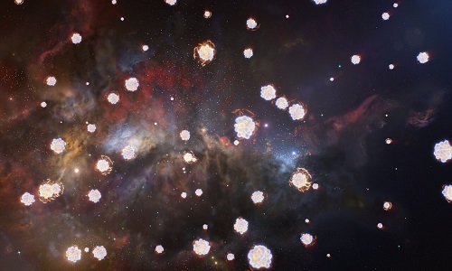 宇宙中第一批恒星爆炸“灰烬”