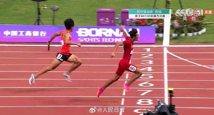 中国队夺得男子4×100米接力冠军