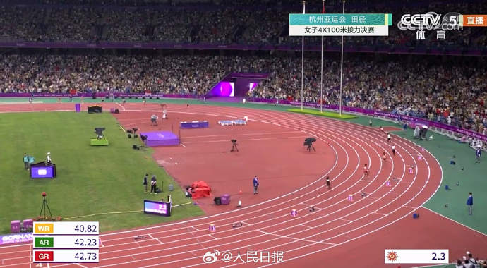 中国队夺得女子4×100米接力冠军