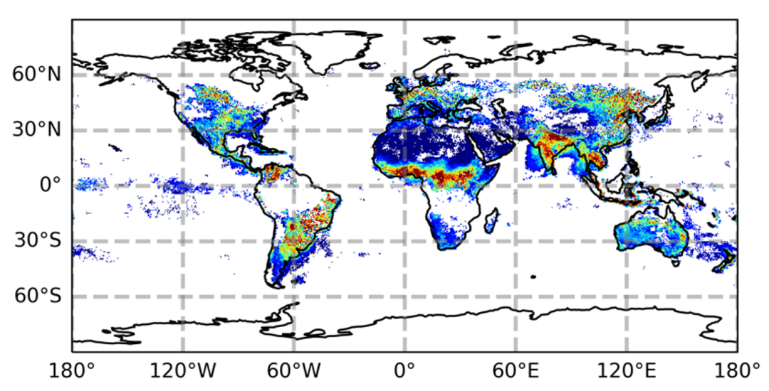 风云气象极轨卫星首幅全球氨气浓度分布图发布