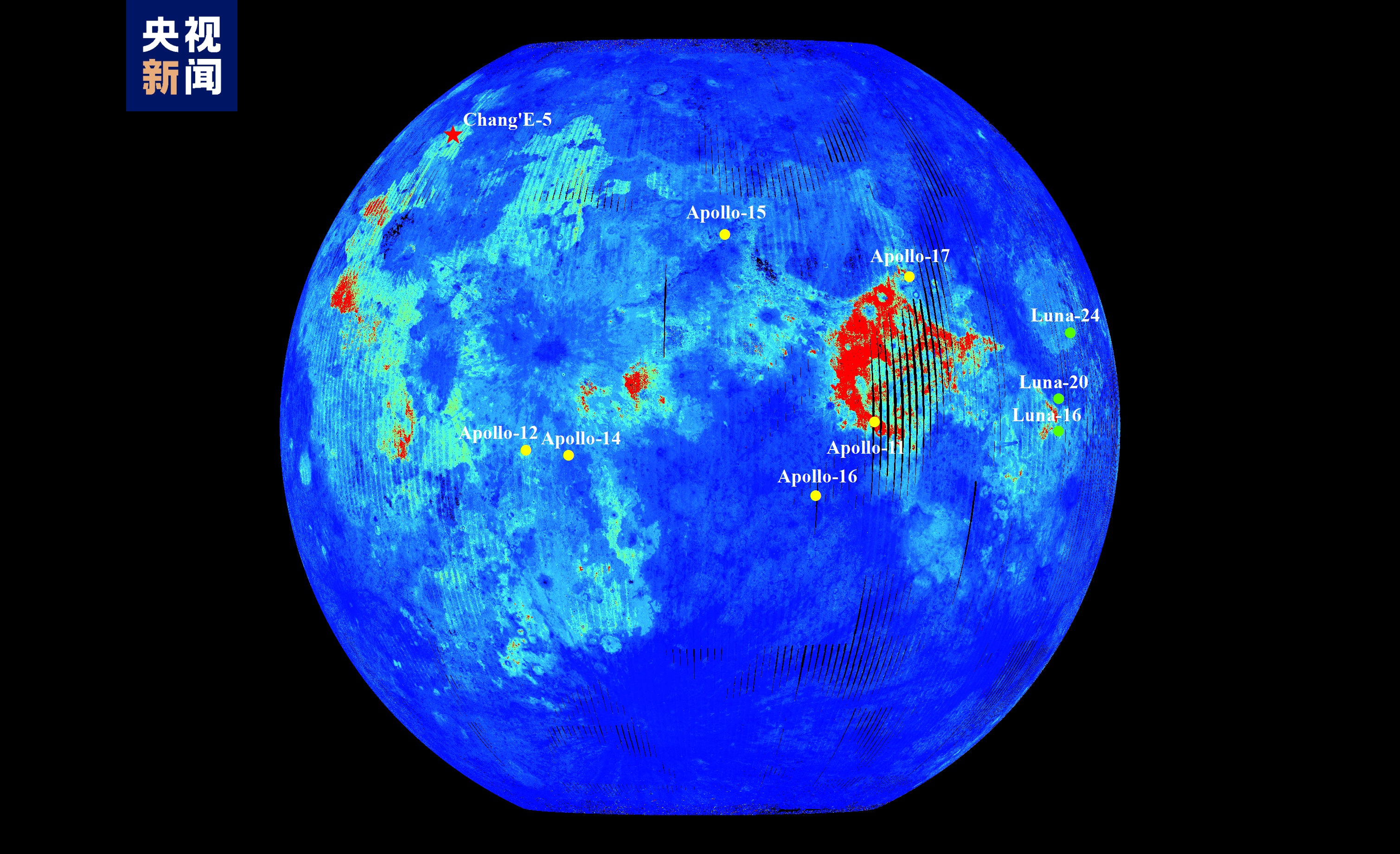 中外科学家联合获得全新高精度月球表面化学成分分布图