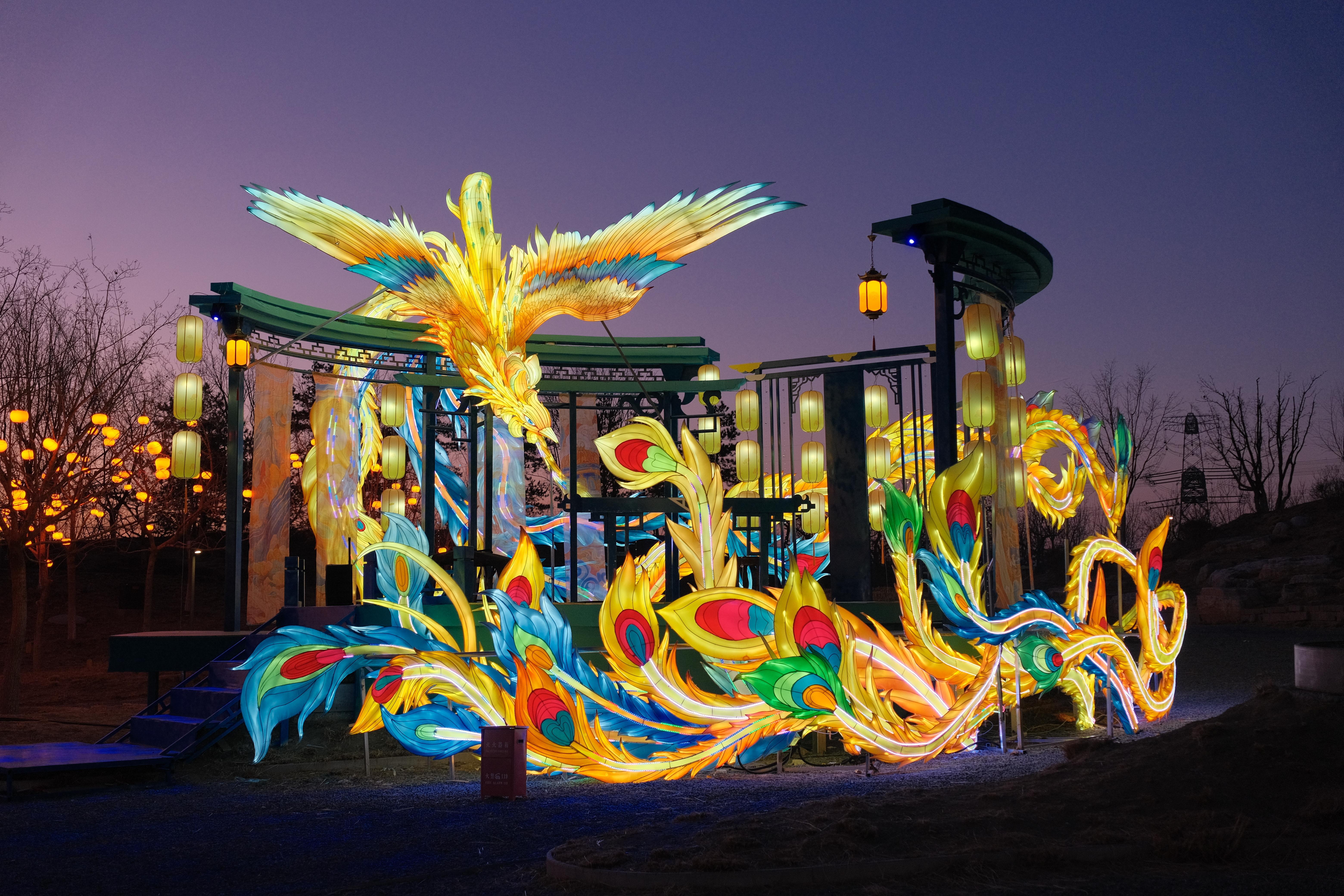 塗行燈　塗行灯　露地行燈 北京千灯夜”点亮温榆河公园